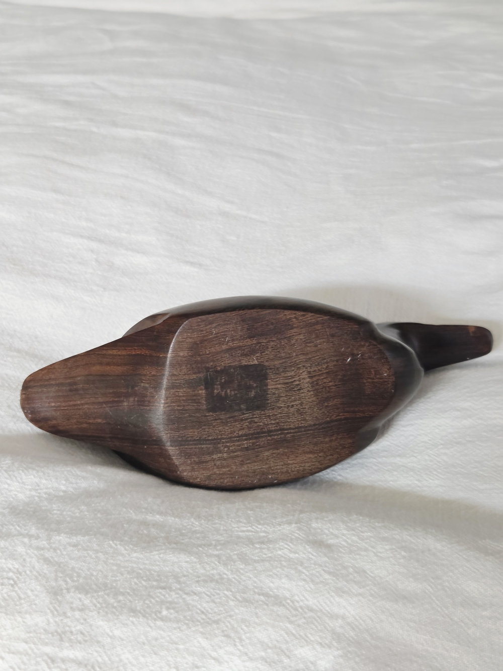 Handcrafted Solid Ironwood Duck Sculpture - Picture 5 of 8